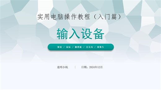 实用电脑操作教程（入门篇）——输入设备
