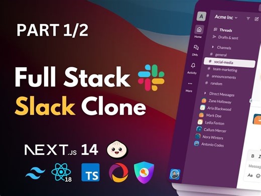 Build a Real-Time Slack Clone With Nextjs, React, Tailwind, Auth.js | Part 1/2