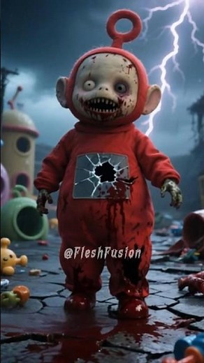 “Teletubbies Turned Into Zombies?! | Tubbie Nightmare Begins 🧟‍♂️⚡” #shorts #fleshfusion #ai
