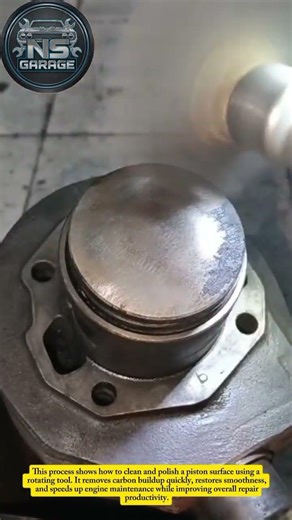Fast Piston Cleaning & Polishing Hack | Boost Engine Repair Efficiency #mechanic #usa #shorts