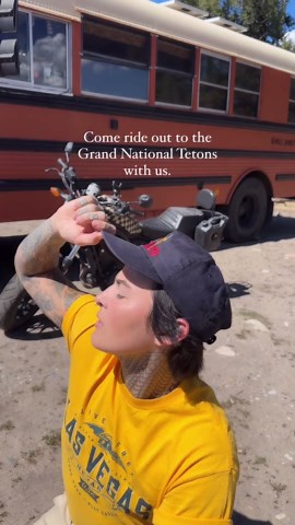 Kade and Brooke Bandit on Instagram: "Nothing hits better than a ride through a national park on a sunny day. #girlswhoride #wlw #motorcyle #nomad"