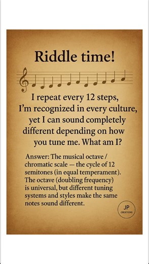 🎵 Riddle Time: I Repeat Every 12 Steps and Sound Different Everywhere — What Am I? 🤔