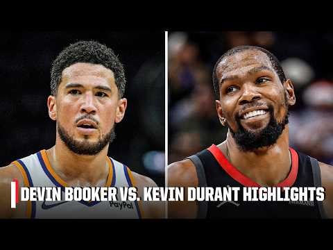 Devin Booker vs. Kevin Durant HIGHLIGHTS 🍿 KD hits game winner to take down Suns 🔥 | NBA on ESPN