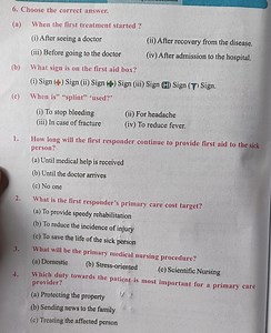 Multiple Choice Questions on First Aid and Primary CareWhen d... | Filo