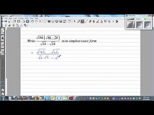 Simplifying algebraic expression in surd form