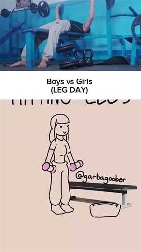 Boys vs Girls LEG DAY 😂💔 #chan #funny #memes #gymrat #shorts #animatedshorts