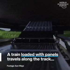 ☀️The Swiss start-up Sun-Ways has developed a mechanical system to install removable solar panels along the train tracks. This solar-rail innovation could supply 2% of Switzerland's electricity. World Economic Forum | Civil Engineering&Architecture | Facebook