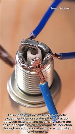 Magnet Experiment: Exploring Electromagnetic Induction #worker #process #magnets #engineering