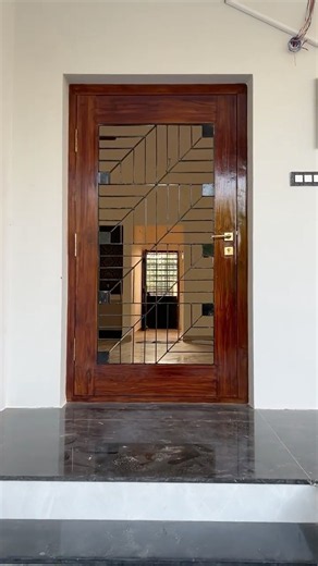 Unique Safety Grill Door Design for Our New Home 🏡 | Home Construction #shorts
