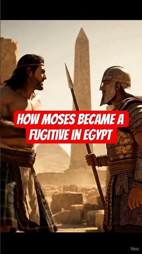 Mose angry with an egyptian guard killed him. #Moses, #BibleStory,