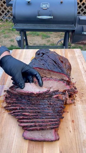 Smoked Brisket 🍖🔥 Comment “recipe” to get sent to you! | Over The Fire Cooking by Derek Wolf