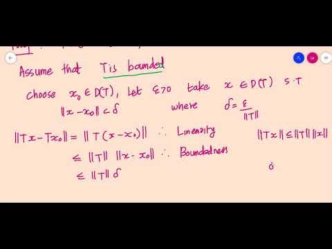 Functional Analysis Module II Class 8 Linear operator is continuous iff its bounded
