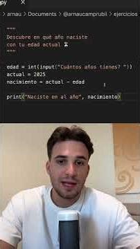 ⏳ What year were you born? Find out with your age #Python