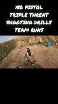 🔥 180 PISTOL TRIPLE THREAT DRILL (TEAM RUNS) | FREEDOM FIGHTERS | #shootingdrills #FFC #Shorts