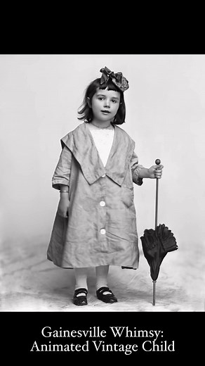 13K views · 543 reactions | Step into a whimsical moment from early 20th century Gainesville, Georgia, with this delightful animated portrait captured by Nathan C. White. Watch as this sweet child, adorned with a charming bow and holding a parasol, comes to life with subtle movements. #GainesvilleGA #VintageChild #AnimatedPortrait #Early1900sHistory #NathanCWhite #GeorgiaHistory #ChildhoodMemories | Memory Lane Photos | Facebook