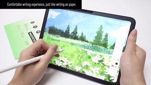 Paper Screen Protector Compatible with iPad 10th/11th Generation A16(11/10.9 Inch,2025/2022) Draw and Write Like on Paper, Anti Glare Filter, Sensitivity Film, Reusable Shield Compatible with Apple Pencil & Case