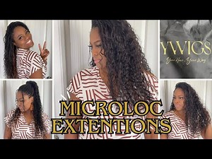 How To: Curly Micro Loc Extensions Tutorial | Step by Step | YWIGS HAIR