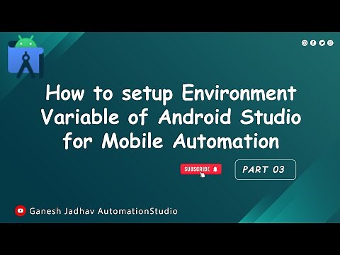 How to setup Environment Variable for Android Studio || Ganesh Jadhav AutomationStudio