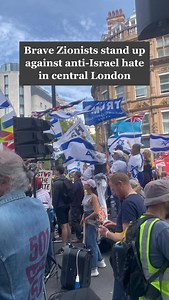 📍 Right now, in Waterloo Brave Zionists show up to counter-protest anti-Israel hate on the streets of central London #israel #zionist #bringthemhomenow. | The Jewish Chronicle