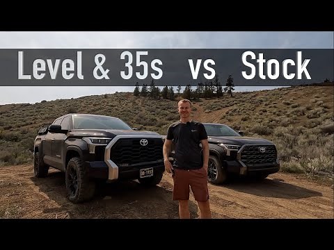 Side by Side - Stock Tundra & Leveled on 35s