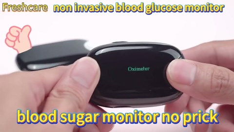Non Invasive Glucose monitor No prick with Batteries & Lanyard, Outdoor Convenience & Accurate Fast, 1 Pack Black