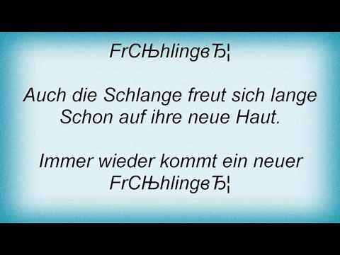 Rolf Zuckowski - Immer Wieder Kommt Ein Neuer Fruehling Lyrics
