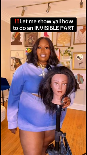 220K views · 9.6K reactions | ⁉️Yall wanna learn how to do an invisible part 樂 | Damsel In Allure | Facebook