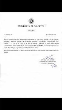 CU 1st semester exam notice 2026 | CU 1st semester exam date change | CU exam date change 2026
