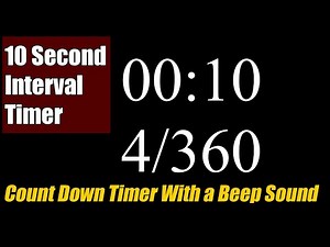 10 Second Interval Timer Repeat For One Hour With Beep Alert Sound