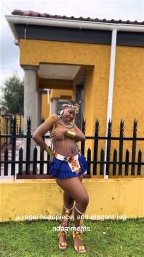Beautiful Zulu Maiden in Stunning Blue Beaded Traditional Attire 🇿🇦 | Zulu Culture & Heritage