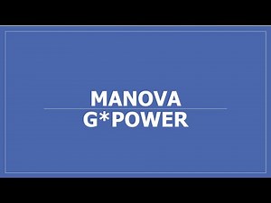 G*Power MANOVA