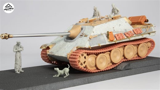 MENG 1/35 二战德军 猎豹坦克歼击车G1 猫&狗 场景模型-part.1 by CW Modelling