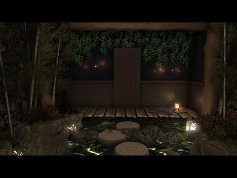 FFXIV/FF14 House/Housing-RE6(Minimalist japanese zen cabin, summer night, natural sound, no filter)