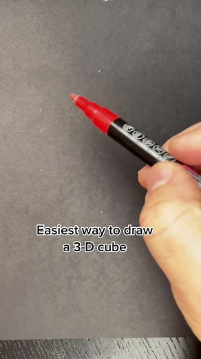 Easy 3-D Cube Drawing Tutorial