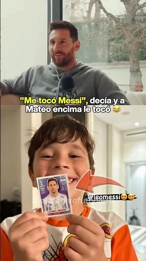 #MESSI and the trading cards with his children: the condition to win packs 🏆😂 | #tradingcards #wo...