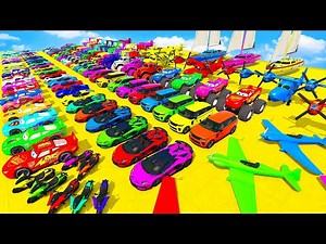 Spider-Man's Epic Stunt Racing Challenge! Supercars, Motorcycles, Boats, Planes & More in GTA V Mods