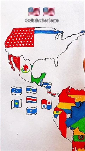 Draw Flag Map of USA 🇺🇸 #usa #unitedstates