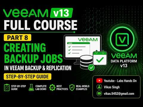 Veeam v13 Full Course | Part 8 | How to Create Backup Jobs in Veeam Backup & Replication |Full Guide