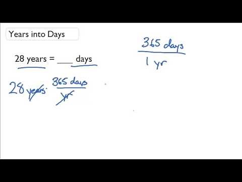 Convert years to days