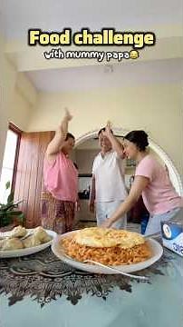 Food challenge with mummy papa 😂❤️ #game #challange