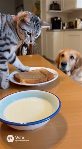 Cat Slaps Dog for Stealing Milk 😂🐱🥛🐶 | Funniest Cat–Dog Moment Ever!