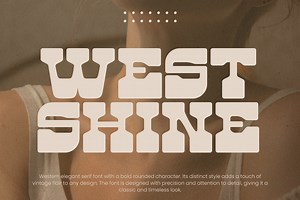 West Shine | Retro Western Font, a Slab Serif Font by roomspace creative lab