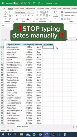1.8K views · 25 reactions | Calendar and data picker #Excel #exceltipsandtricks #exceltraining #exceltutorial @à la une LEARN MORE | LEARN MORE | Facebook