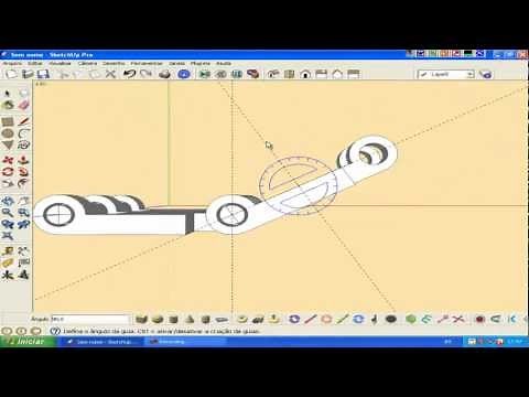 Video aula -Tanque de guerra - esteira - SketchUp & SkechyPhysics - aula 1 de 4