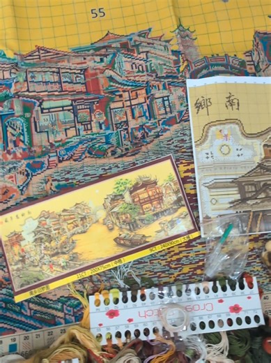 My new project Chinese Crossstitch kits #crossstitch #fyp #chinesecrossstitch #aliexpressfinds