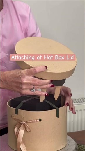 A Simple Technique for attaching a hatbox lid and incorporating it in your arrangement