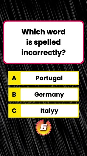 🤯 Only 1% Can Spot the Spelling Mistake! | Spelling Quiz #SpellingQuiz #EnglishQuiz #GKQuiz #Quiz