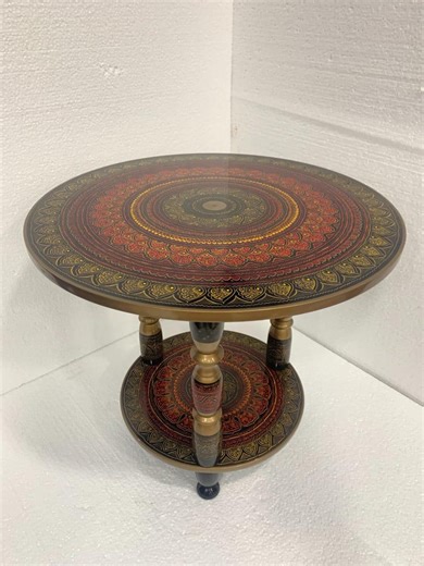 Handmade Balsa Wood Round Table – Traditional Hand-painted Living Room Accent Furniture - Etsy