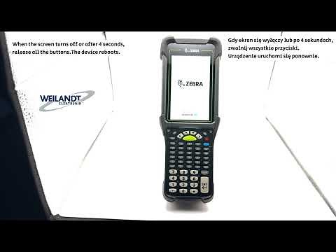 Performing Hard Reset on MC9400 / Wykonywanie twardego resetu w urządzeniu MC9400