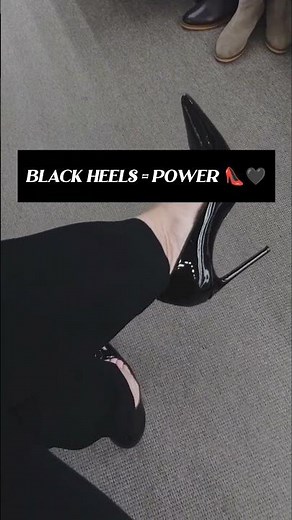 Would You Wear These Stunning Black Heels? 😍#blackheels #ootd #fashion
